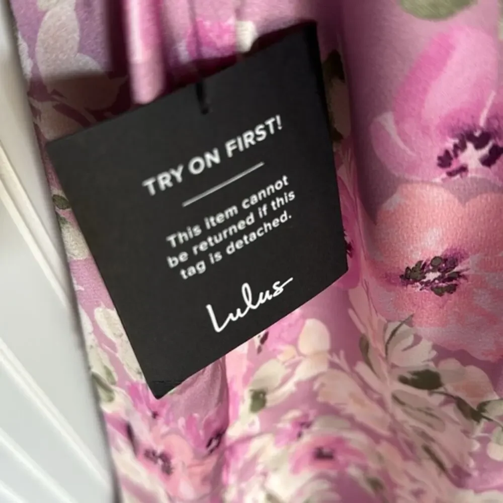 New Lulus Impressive Delight Mauve Pink Floral Midi Slip Pastel Cute Dress Sz XL